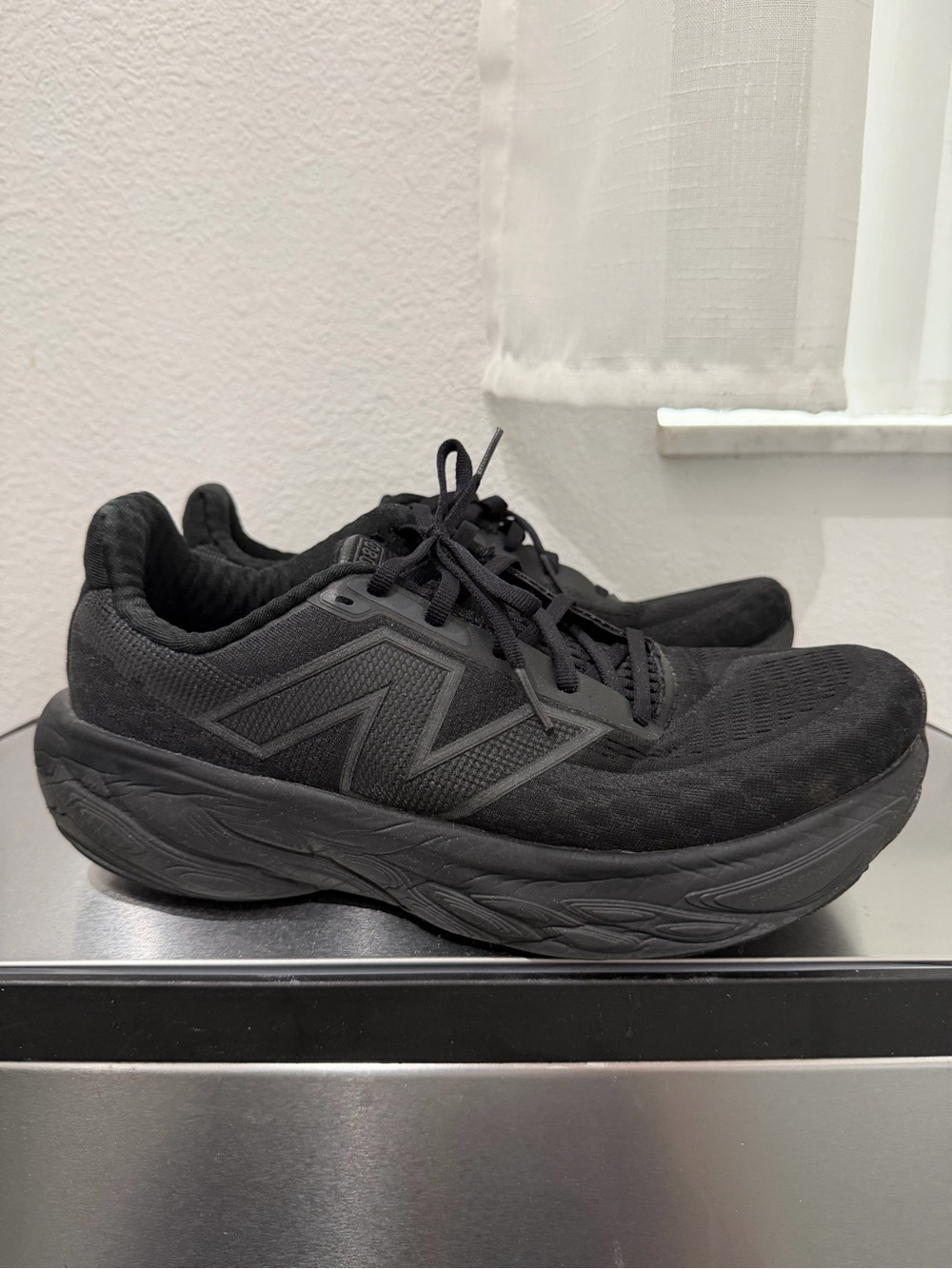 New Balance 1080 Men's All-Black Running Shoes - Lightweight Comfort